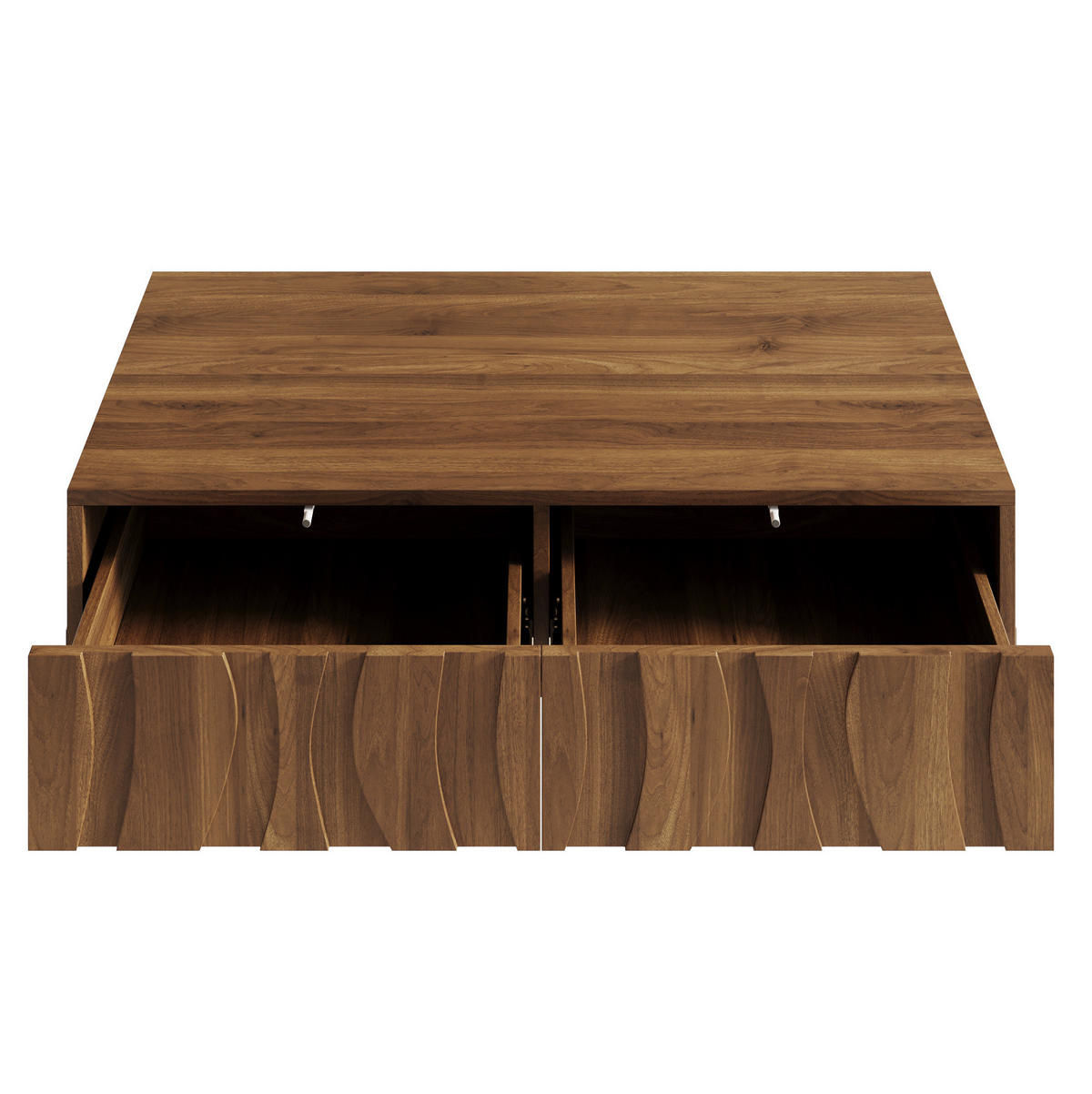 KONFERENČNÍ stolek 105/55/41 cm přírodní z MDF a dřevotřísky se 2 zásuvkami - přírodní, kompozitní dřevo (105/55/41cm) - OKWISH