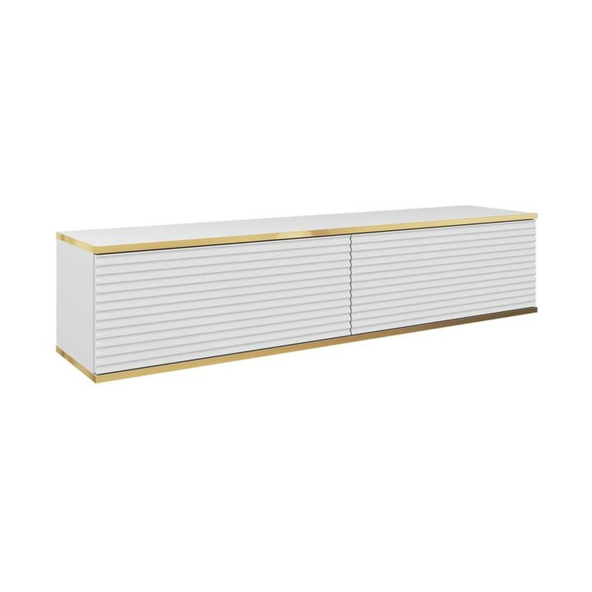 LOWBOARD – 135 cm – Oro Mdf – Ohne Füße (wandhängend) – TV-GEN0317 - Weiß, Holzwerkstoff (135/30/32cm) - hi-markt