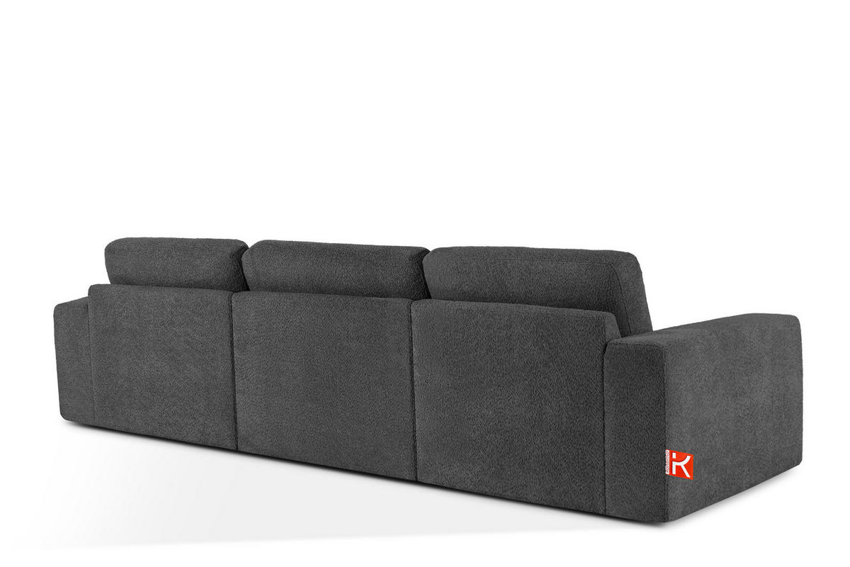 3-SITZER SOFA ZUCCO, Graphit - Graphitfarben, Holz/Holzwerkstoff (292/85/100cm) - KONSIMO®