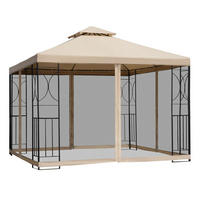 PAVILLON, Beige, Metall, 180g/m²-Polyester - Beige, Metall (298/278/298cm) - Outsunny