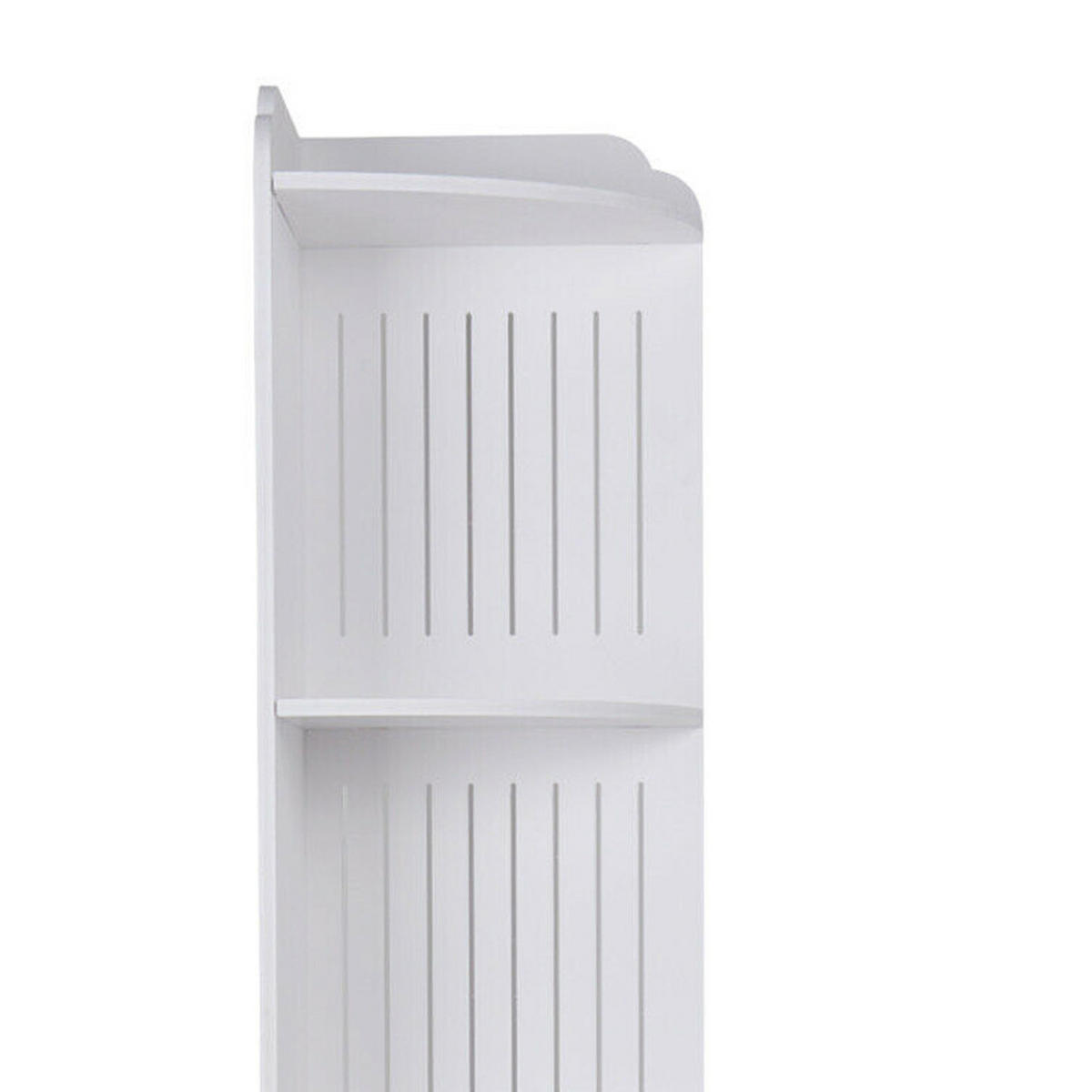 BADEZIMMERSCHRANK 25/25/120 cm 4-Stufig Freistehend Holzwerkstoff Weiß - Weiß, Holzwerkstoff (25/120/25cm) - Livingandhome