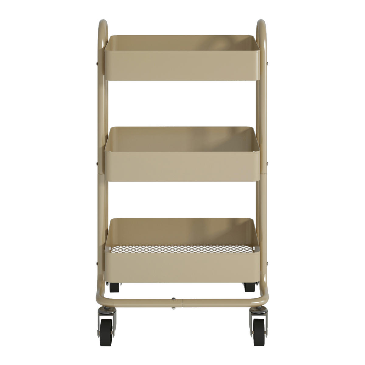 SERVIERWAGEN Pyhäntä - Graubraun, Metall (46/78.5/35cm) - [en.casa]