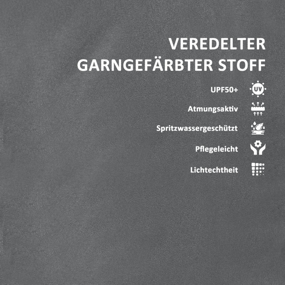 SESSELAUFLAGEN aus Polyester 120x47x9,5 cm in Grau mit Kopfstütze - Grau, Textil (47/9.5/120cm) - Modfu