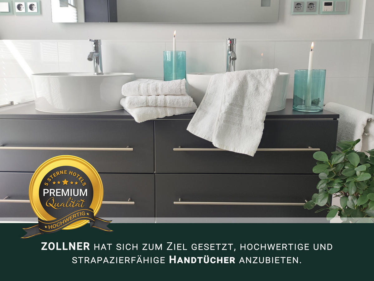 HANDTÜCHER, 10er-Set, 50x100 cm, 100% Baumwolle, Weiß - Weiß, Textil (50/100cm) - Zollner