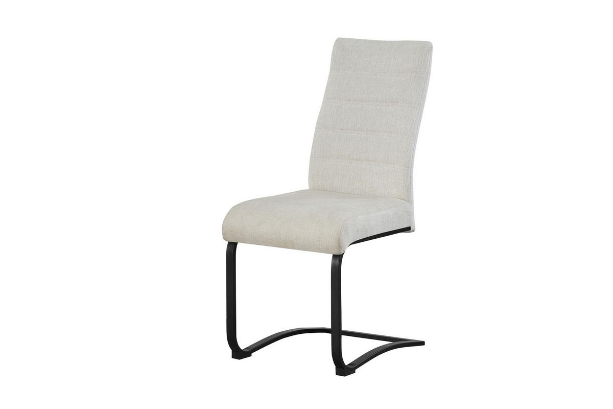SCHWINGER-STUHL 2er Set Stockholm Stühle in Creme - gemütliches Design - B/H/T: 43x98x59 cm - Creme, Textil (59/98/43cm)