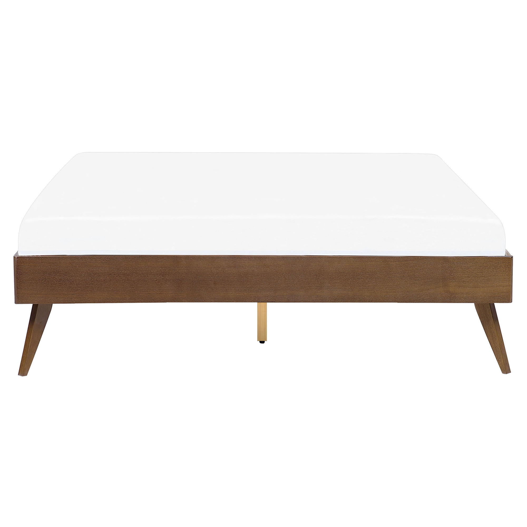 BETT 160/200cm Dunkler Holzfarbton Berric - Dunkelbraun, Holzwerkstoff (160/200cm) - Beliani