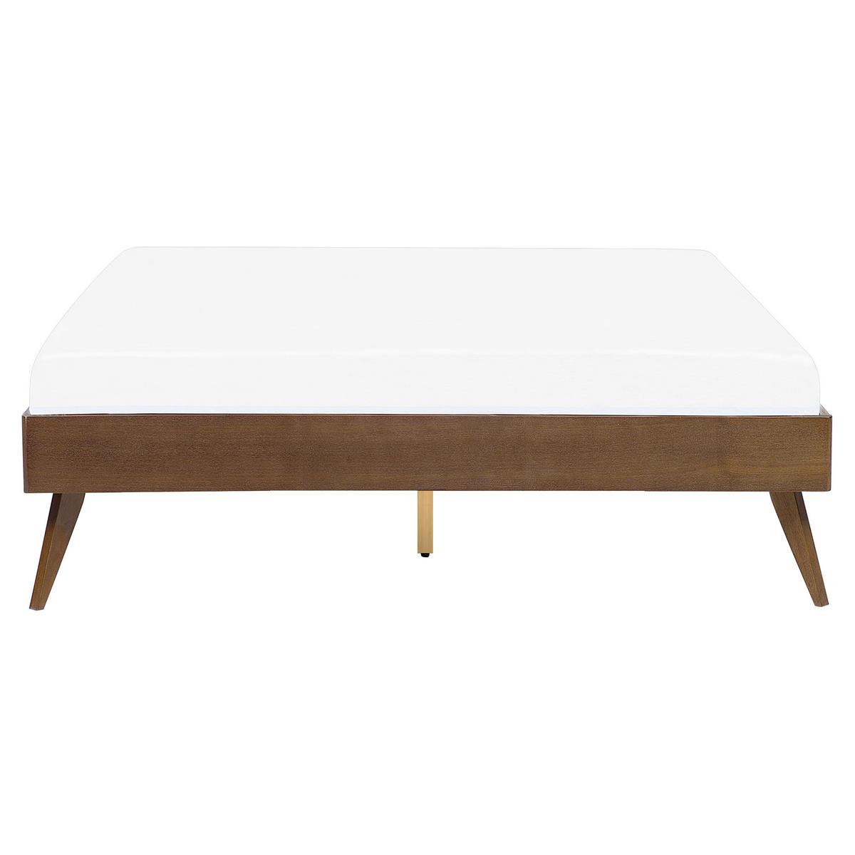 BETT 160/200cm Dunkler Holzfarbton Berric - Dunkelbraun, Holzwerkstoff (160/200cm) - Beliani