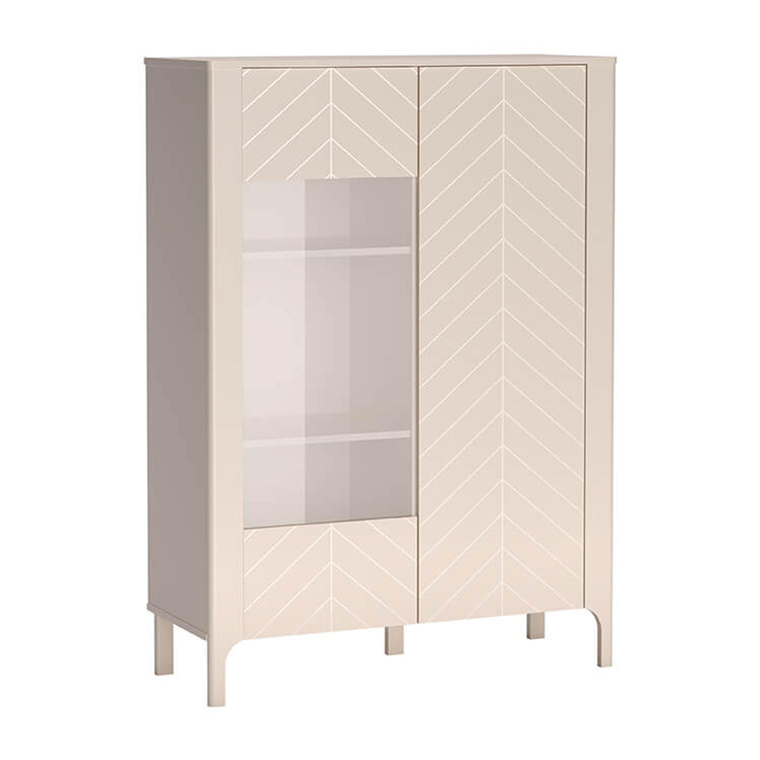 VITRINE Malumi MM-3 103 x 145 x 40,5 cm Kaschmir - Kaschmir, Holzwerkstoff (103/145/40.5cm) - Koseto