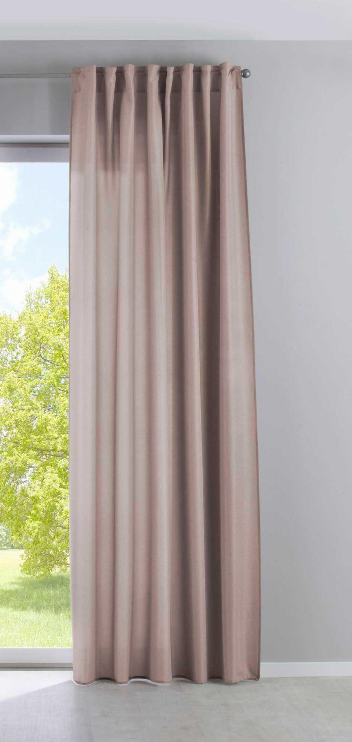 SCHLAUFENGARDINE 2ER SET »Jena« HxB 250x140 cm Taupe - Taupe, Textil (140/250cm) - Gardinenbox