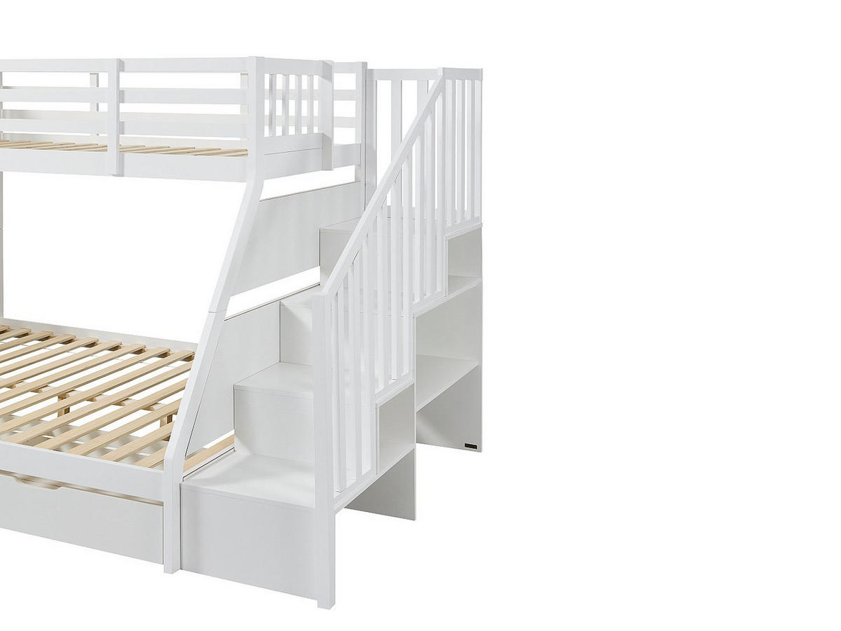 ETAGENBETT - 2 Personen - Holz, Platte - Weiß - - Weiß, Holz (140/190cm) - Vente-Unique