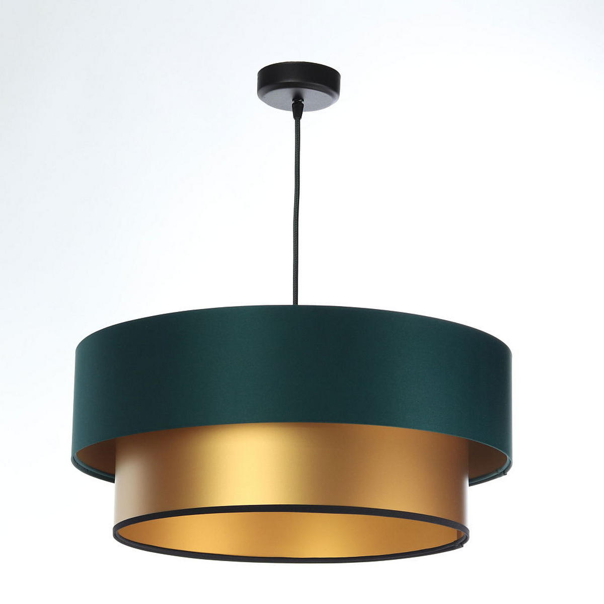 HÄNGELEUCHTE Grün 40/20 cm - Goldfarben/Grün, Kunststoff (40/1/20cm) - ONZENO