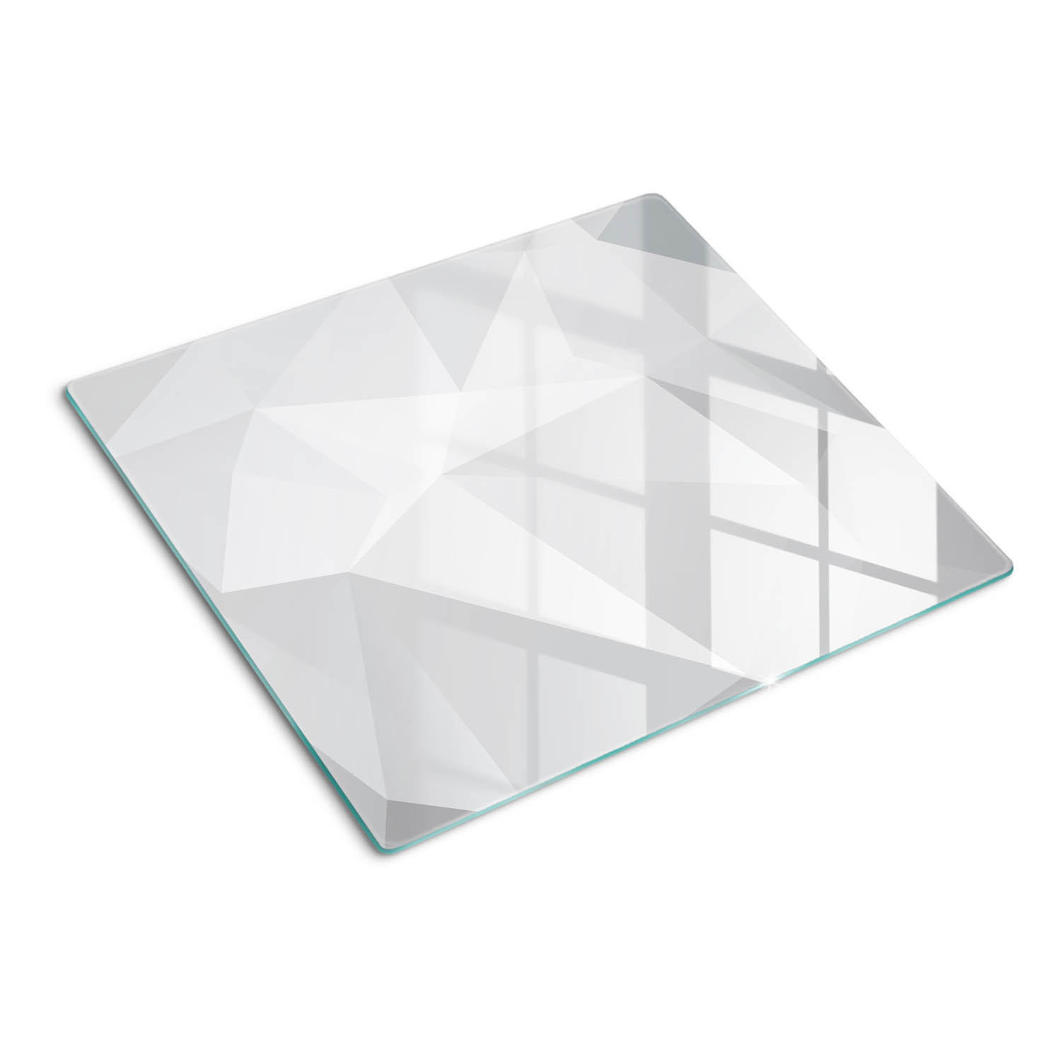 GLASPLATTE 60x52 cm Abstrakt - Weiß, Glas (60/0.4/52cm) - TULUP
