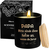 DUFTKERZE Ebenholz Sandelholz 50 Stunden Brenndauer - Schwarz, Paraffin (9cm)