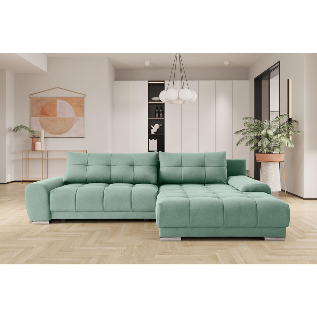 Thumbnail - Kaiser Möbel Ecksofa, Mintgrün, Holz, 281x105 cm, Wohnzimmer, Sofas & Couches, Wohnlandschaften, Ecksofas