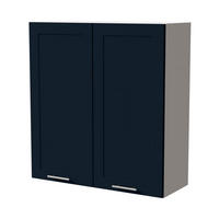 HÄNGESCHRANK Oslo W4/90 Weiß / Indigo Matt 90 / 32,5 / 96cm - Weiß/Dunkelblau, Holz/Holzwerkstoff (90/96/32.5cm) - Feldmann-Wohnen