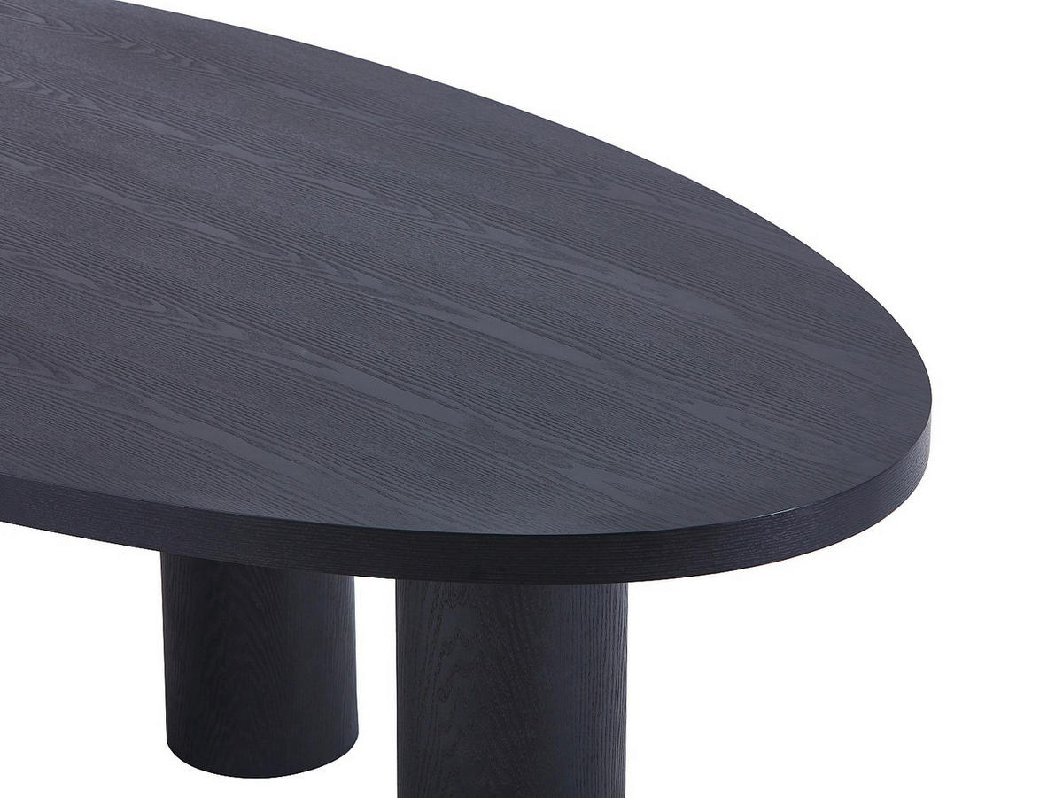 ESSTISCH 8 Personen - Eschenfurnier - Schwarz - FALYN - Schwarz, Holz (220/110/75.5cm) - Vente-Unique