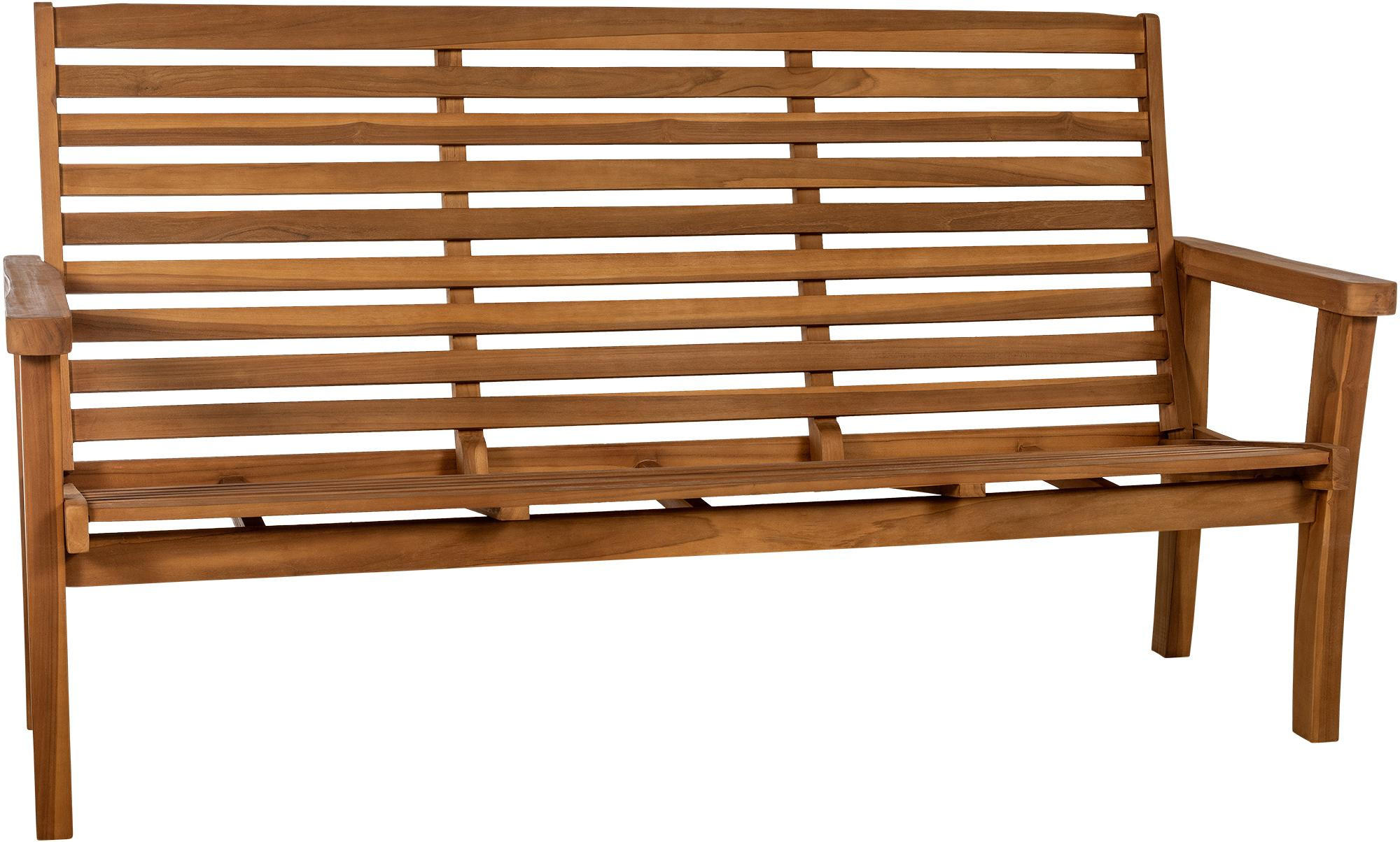 TEAKBANK Peter Liegefunktion 200x78x111cm Teakholz Teak Gartenbank - Teakfarben, Holz (200/111/78cm) - DELUKE