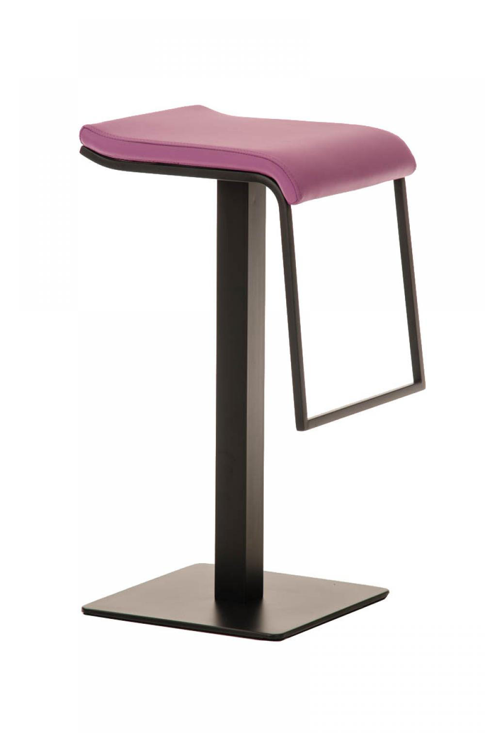 BARHOCKER Lederlook lila - Lila/Schwarz, Textil/Metall (39/78/42cm) - CLP