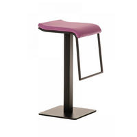 BARHOCKER Lederlook lila - Lila/Schwarz, Textil/Metall (39/78/42cm) - CLP