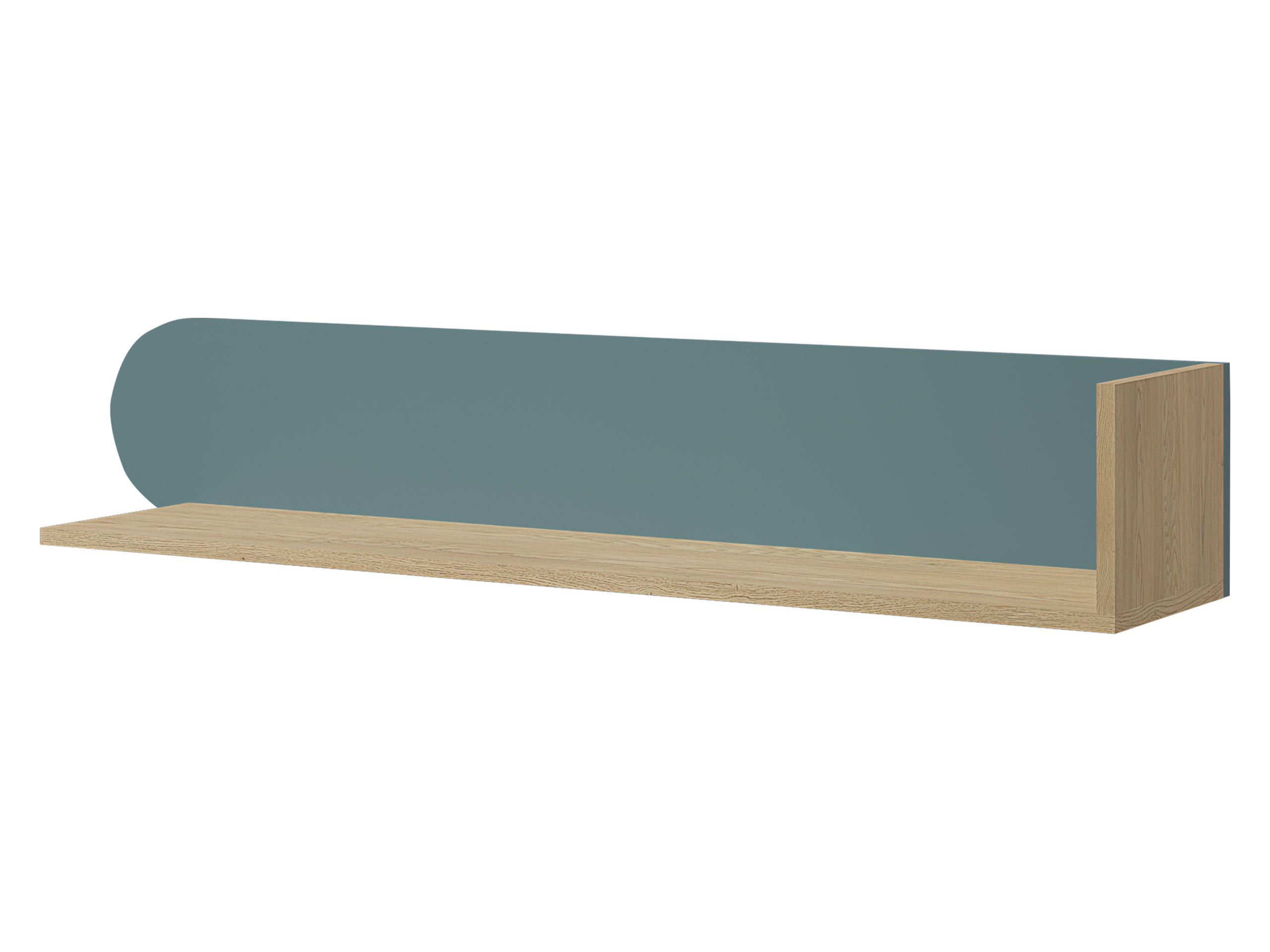 KINDER-WANDREGAL Lexi 120 15 - Blau/Eichefarben, Holzwerkstoff (120/20/25cm) - MIRJAN24