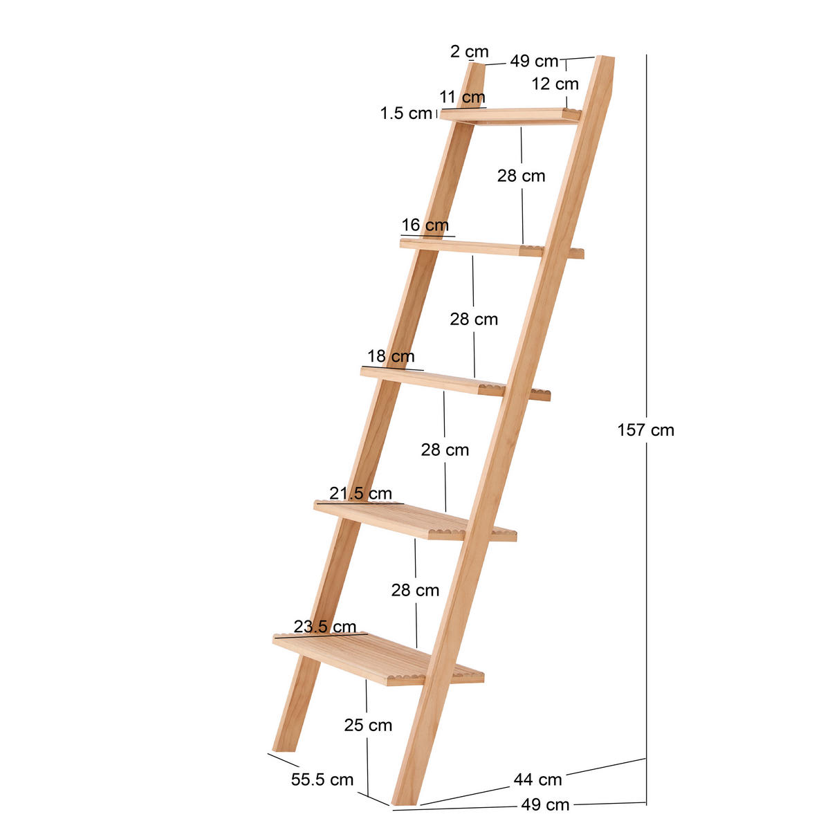 REGAL Braun - Braun, Holz (55.5/157/49cm) - Nordlys