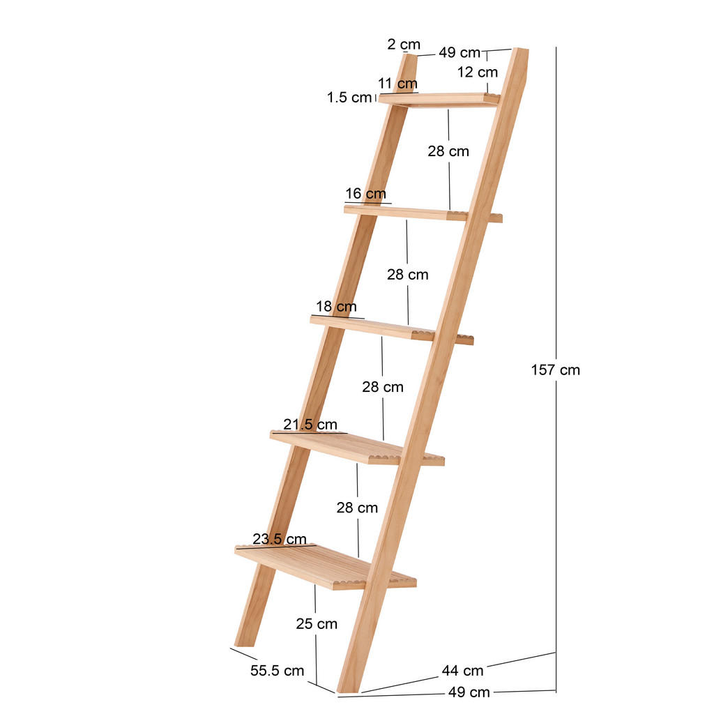 Thumbnail - Nordlys Regal, Braun, Holz, 55.5x157x49 cm, Wohnzimmer, Regale, Bücherregale