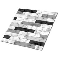 FLIESENAUFKLEBER 9 Stück 30x30 cm selbstklebend Marmorfliesen - Grau, Textil (30/1.6/30cm) - TULUP