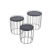 BEISTELLTISCH 3er Set PASI Schwarz - Schwarz, Kunststoff (40/40/43cm) - SVITA