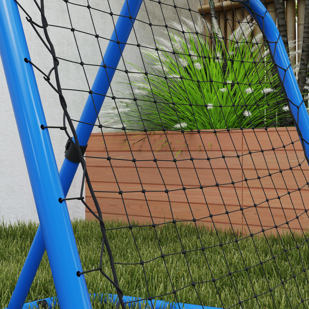 REBOUNDER für Fussball DE-10452 5-fach verstellbar, klappbar Blau - Blau, Metall (84/78cm) - ComfortXL