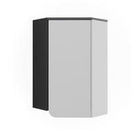 ECKHÄNGESCHRANK Karen Anthrazit/Weiß 60 x 75 cm mit Tür - Anthrazit/Weiß, Holzwerkstoff (60/75/42.4cm) - Vicco