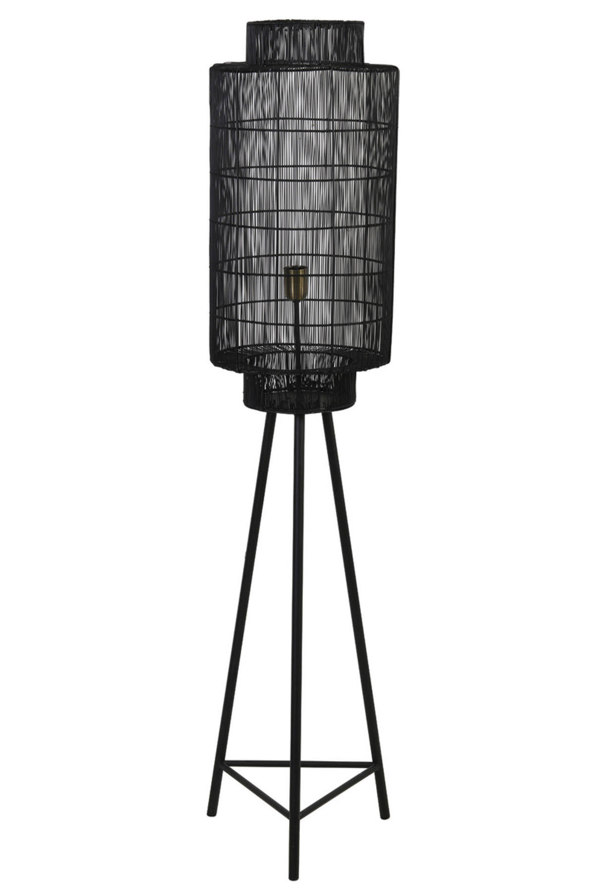 STEHLEUCHTE Gruaro Schwarz Ø32/150 cm - Schwarz, Metall (32/32/150cm) - Light & Living