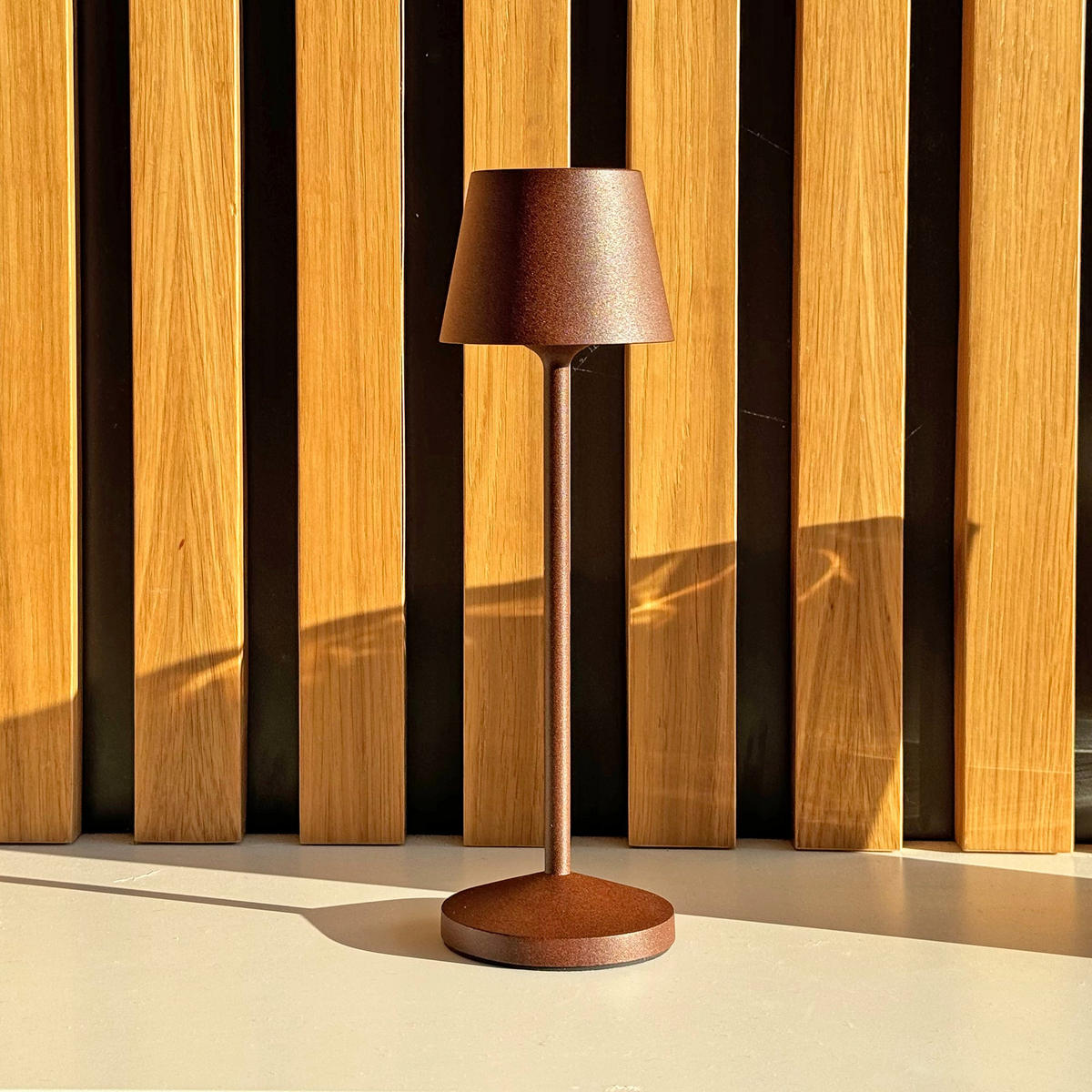 TISCHLAMPE EMILY braun - Braun, Metall (7.5/7.5/25cm) - Lumisky
