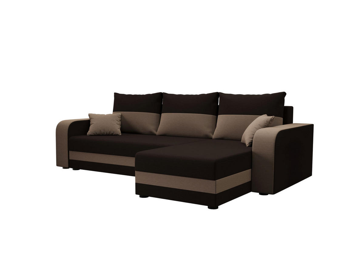 ECKSOFA HEWLET L BIS Rainbow 41+05 Rechts mit Schlaffunktion - Braun, Textil (240/140cm) - Bedante