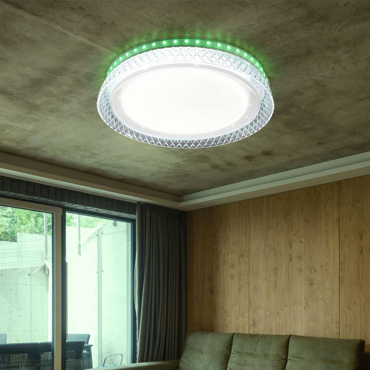 LED DECKENLEUCHTE Kunststoff Weiß - Weiß, Kunststoff (28/28/5cm)