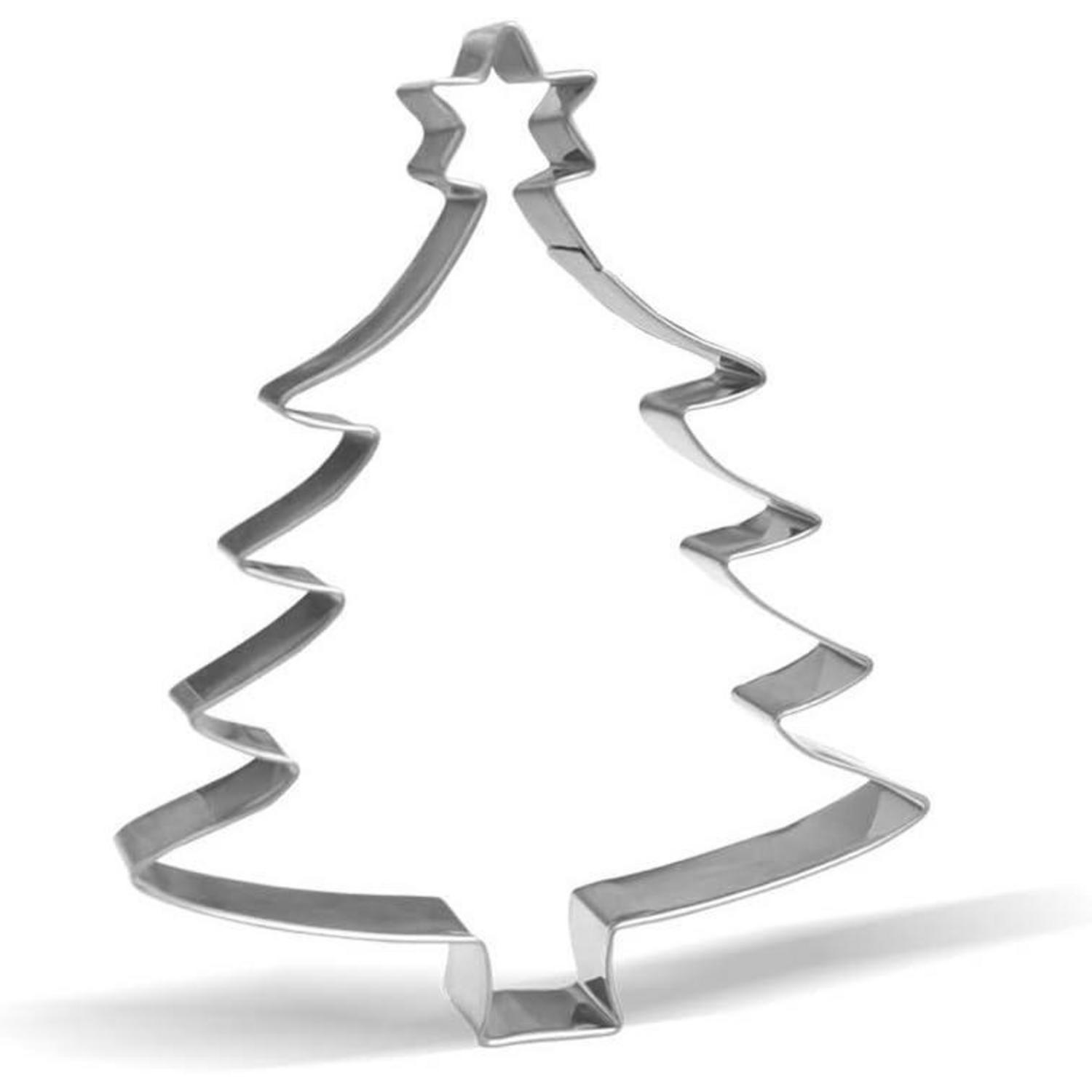 AUSSTECHFORM Weihnachtsbaum mit Stern Edelstahl - Silberfarben, Metall (11.1/2.5/13.8cm)
