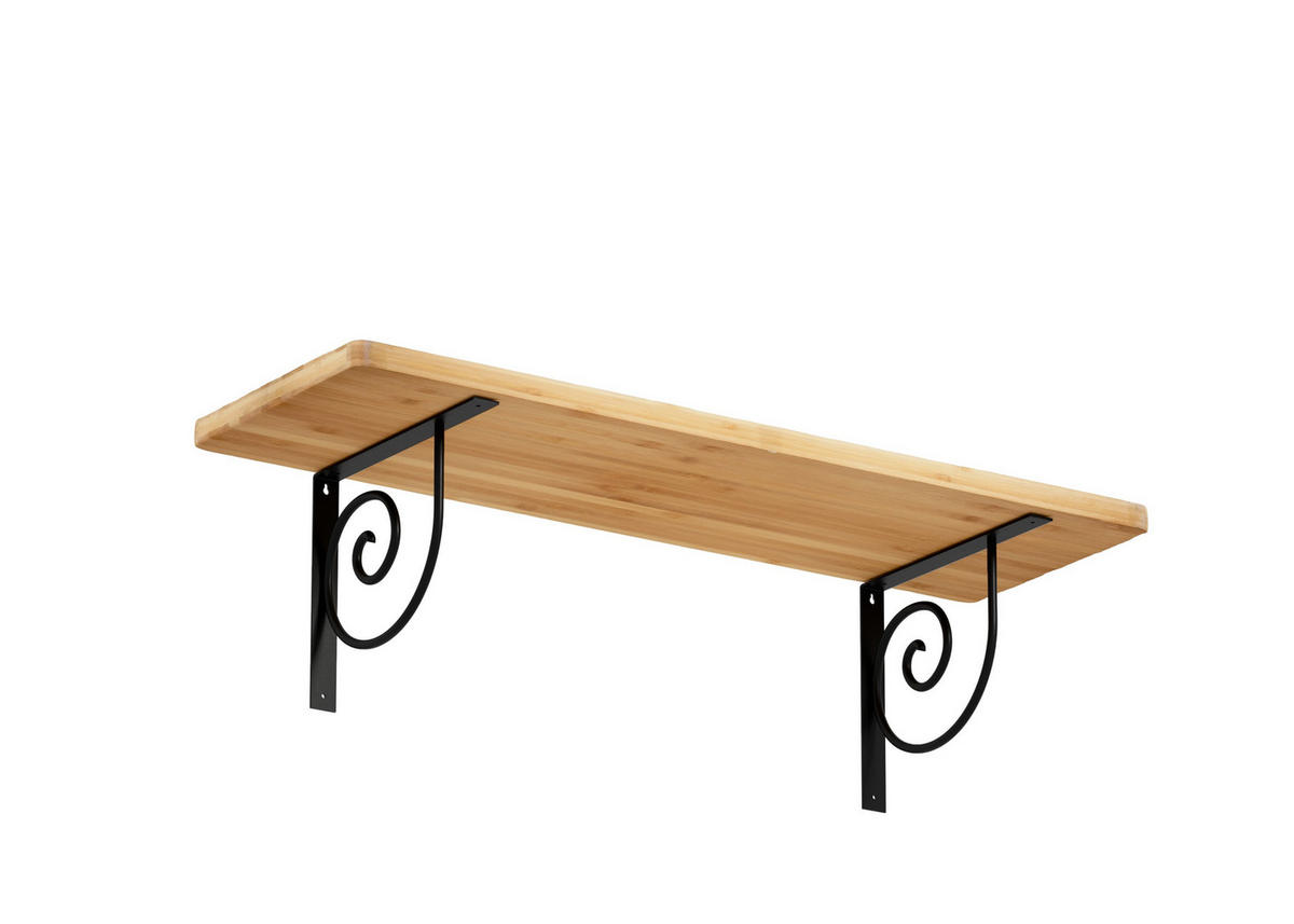 REGALTRÄGER als 2er Set Vicky, Stahl, 250 x 305 mm - Schwarz, Metall (3/25/30.5cm) - Alberts