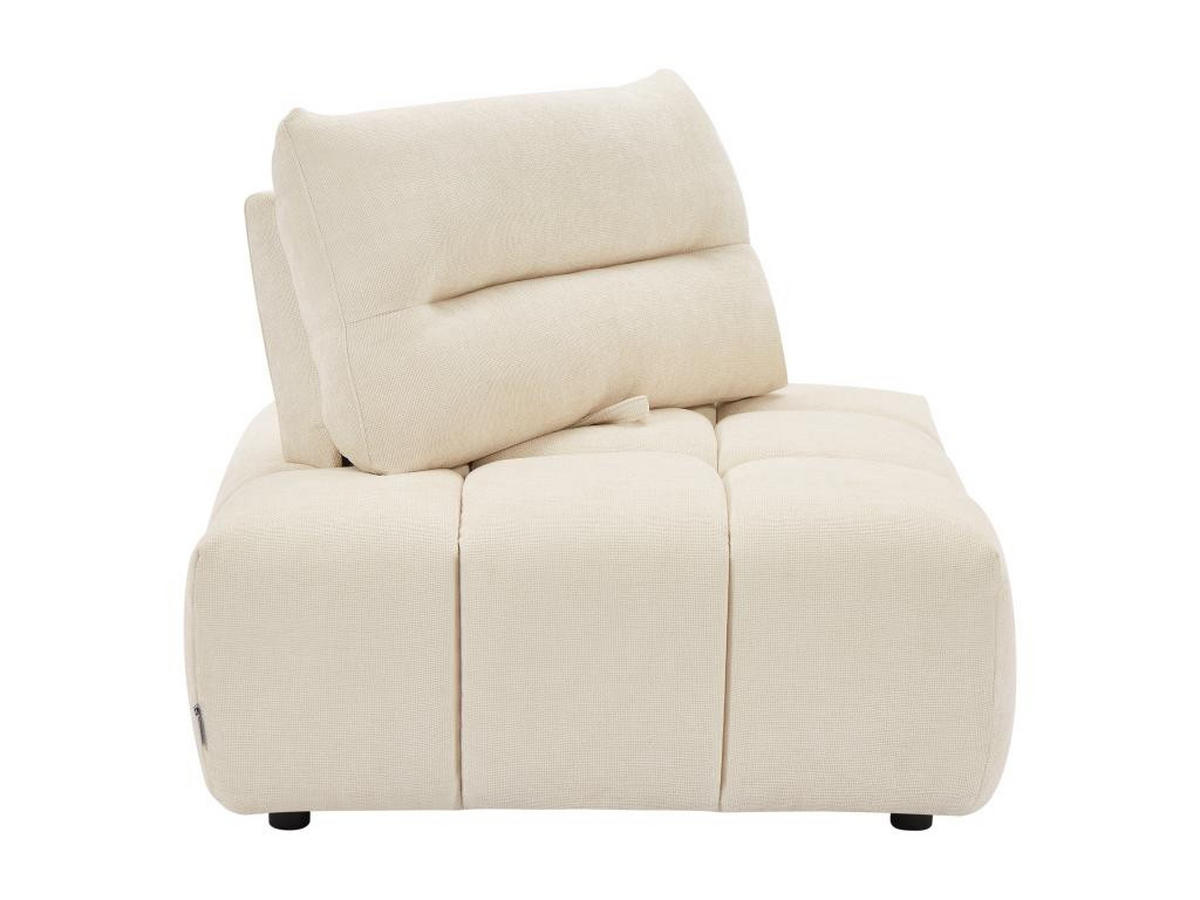 ECKSESSEL mit verstellbarer Rückenlehne - Strukturstoff - Beige - APOLIU - Beige, Textil (113/93/113cm) - Vente-Unique