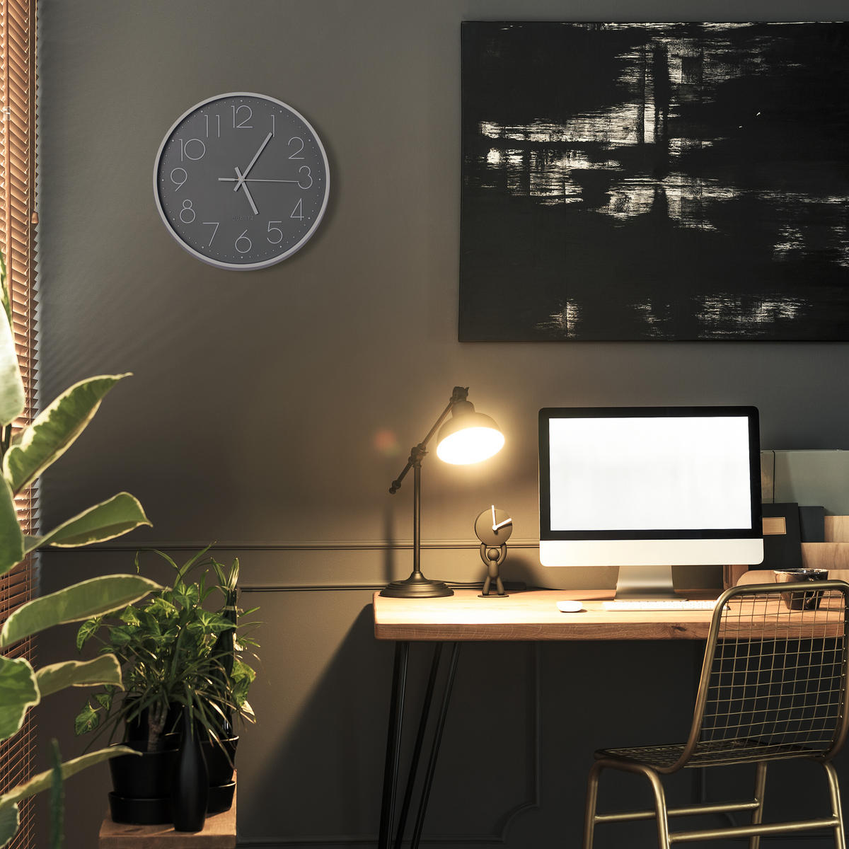 WANDUHR - Multicolor, Glas/Kunststoff (30/30/4cm) - Relaxdays