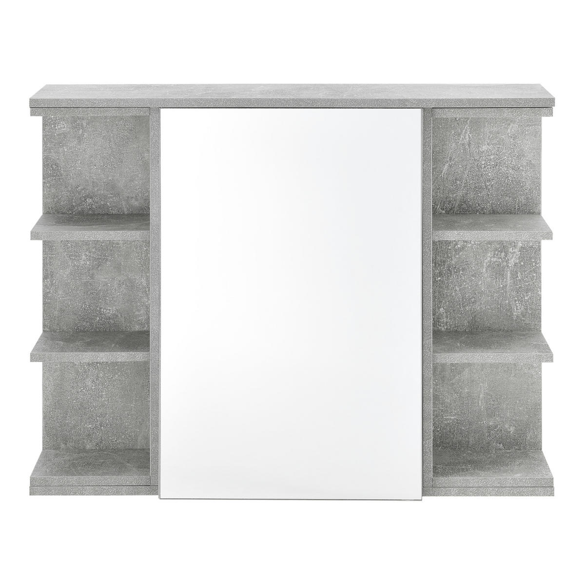 SPIEGELSCHRANK Harstad - Grau, Holzwerkstoff (80/64/20cm) - [en.casa]