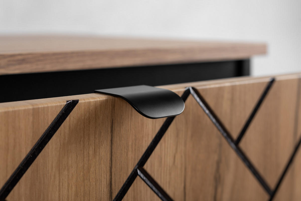 WASCHBECKUNTERSCHRANK TREND Eiche/Schwarz 80/46/60 cm - Schwarz, Holzwerkstoff (80/62/46cm) - Rodan