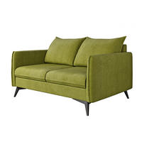 2-SITZER-SOFA Pulse Grün Luxusmicrofaser - Schwarz/Grün, Holz/Textil (138/86/91cm) - S-Style Möbel