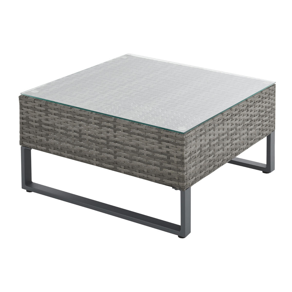 RATTANLOUNGE KANSAS Grau - Grau, Kunststoff - SVITA