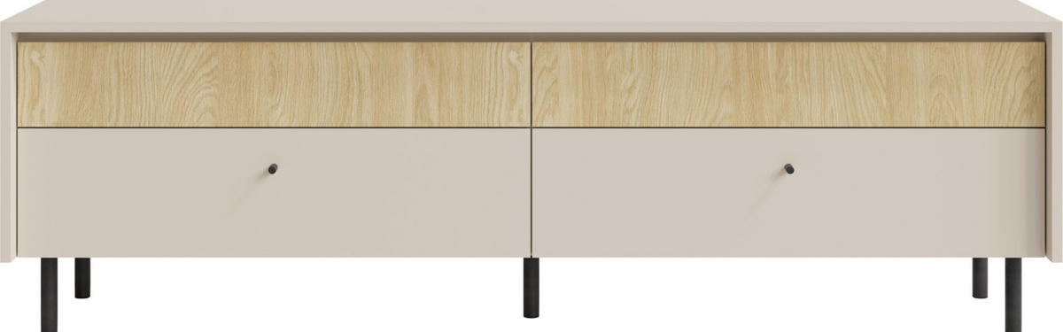 LOWBOARD NUVOLA 163,5/51,5/42 cm, Beige - Eichefarben/Beige, Holzwerkstoff (163.5/51.5/42cm) - MASSENO