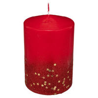 DEKOKERZE Gradient-Optik 10/10/15 cm - Rot, Paraffin (10/15/10cm) - Atmosphera Createur d´interieur