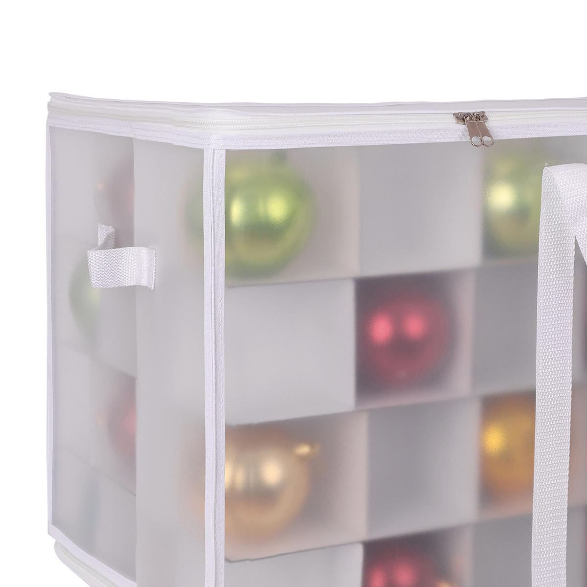 WEIHNACHTSKUGEL-AUFBEWAHRUNGSBOX - Transparent, Wellpappe/Kunststoff (73/37/36cm) - Relaxdays