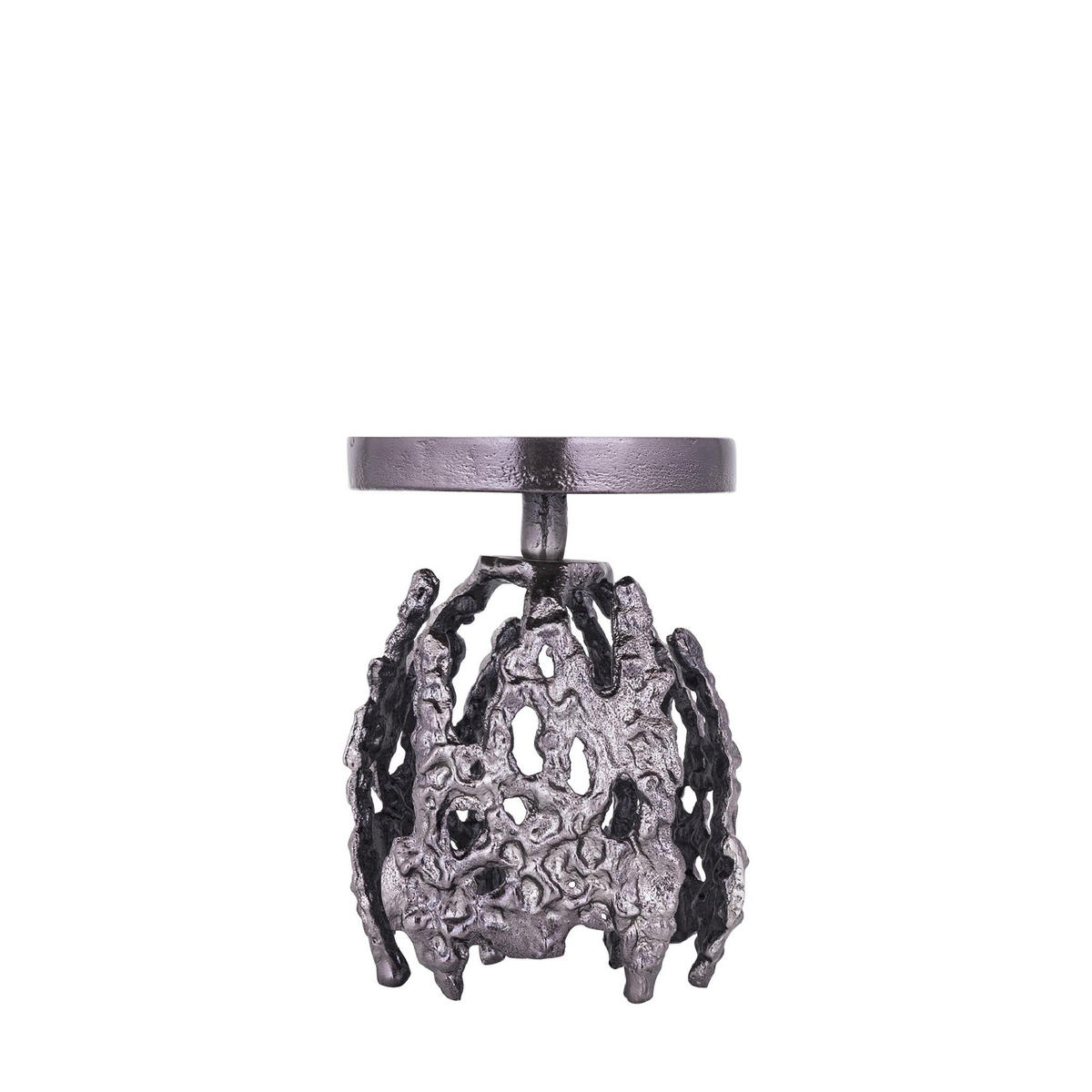 KERZENHALTER Barrie Schwarz 11/11/17cm - Schwarz, Metall (11/17/11cm) - PTMD Collection