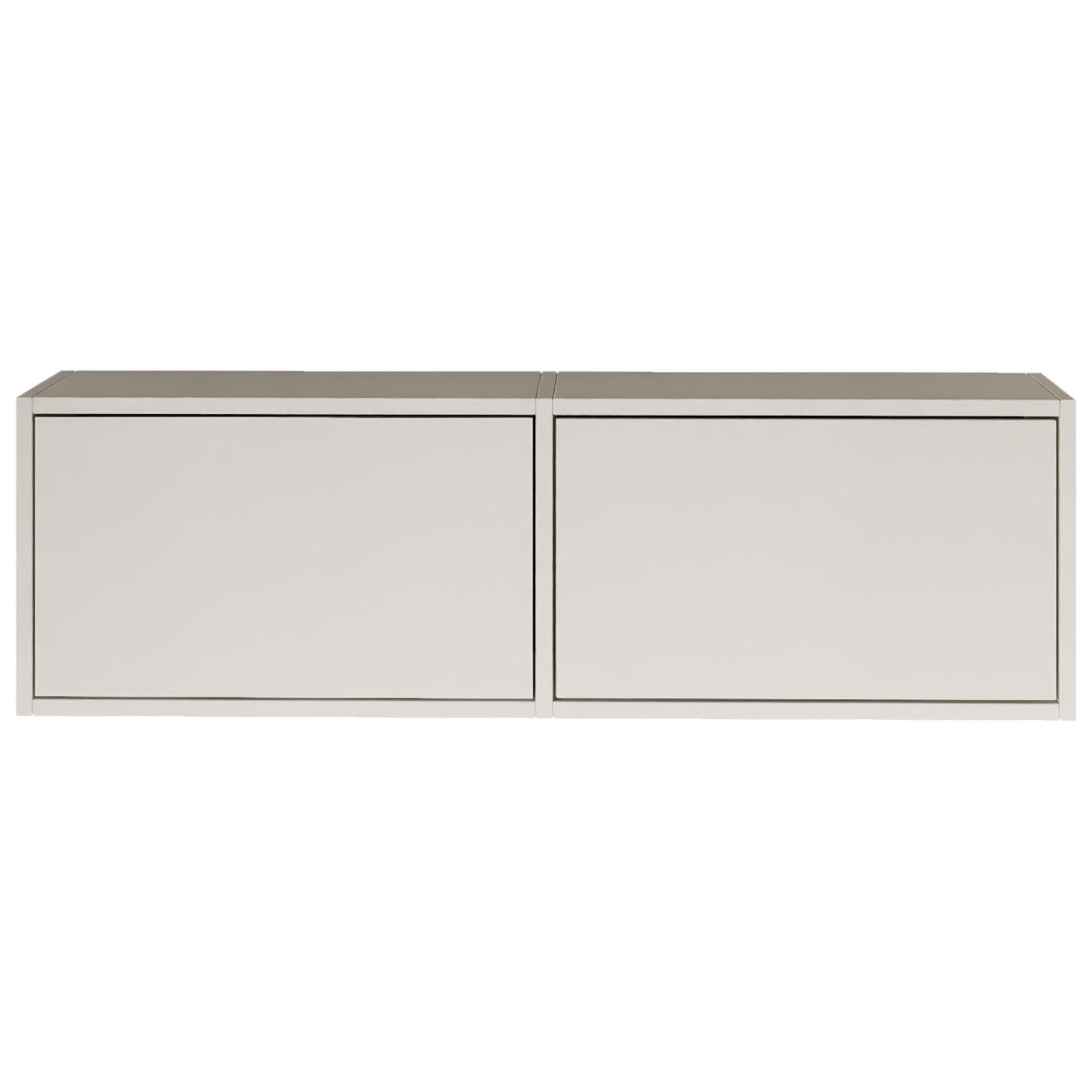 TV-LOWBOARD hängend, 2 Klappen, Weiß, 100 cm - Weiß, Holzwerkstoff (100.6/30/30cm) - Selsey