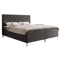 BOXBETT Guilette - H3 - Dunkelgrau/Silberfarben, Holz/Holzwerkstoff (140/200cm) - MIRJAN24