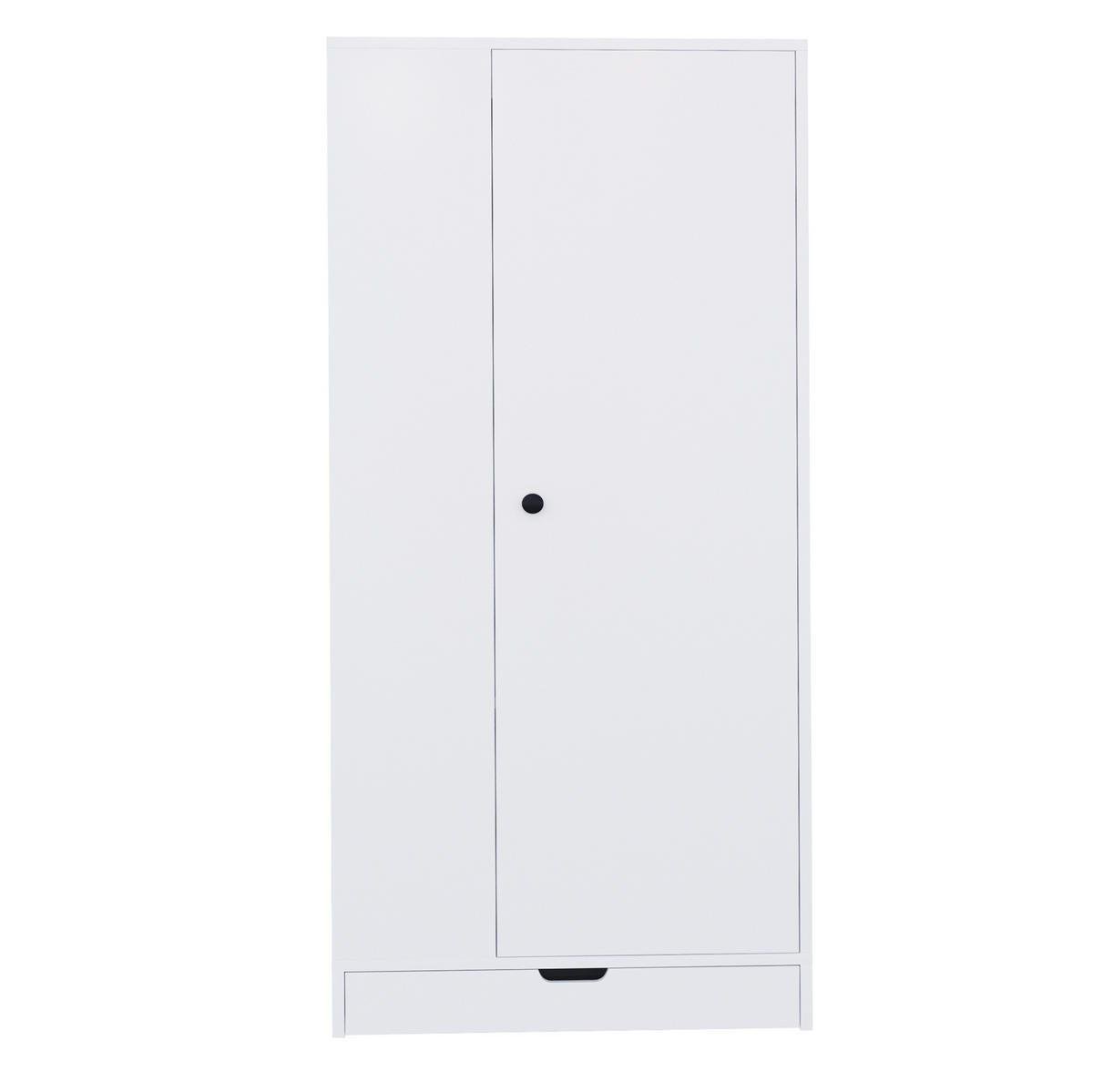 KLEIDERSCHRANK 70/40/170 cm aus Holz mit Einlegeböden, Weiß - Weiß, Holz (40/170/70cm) - OKMYHOME
