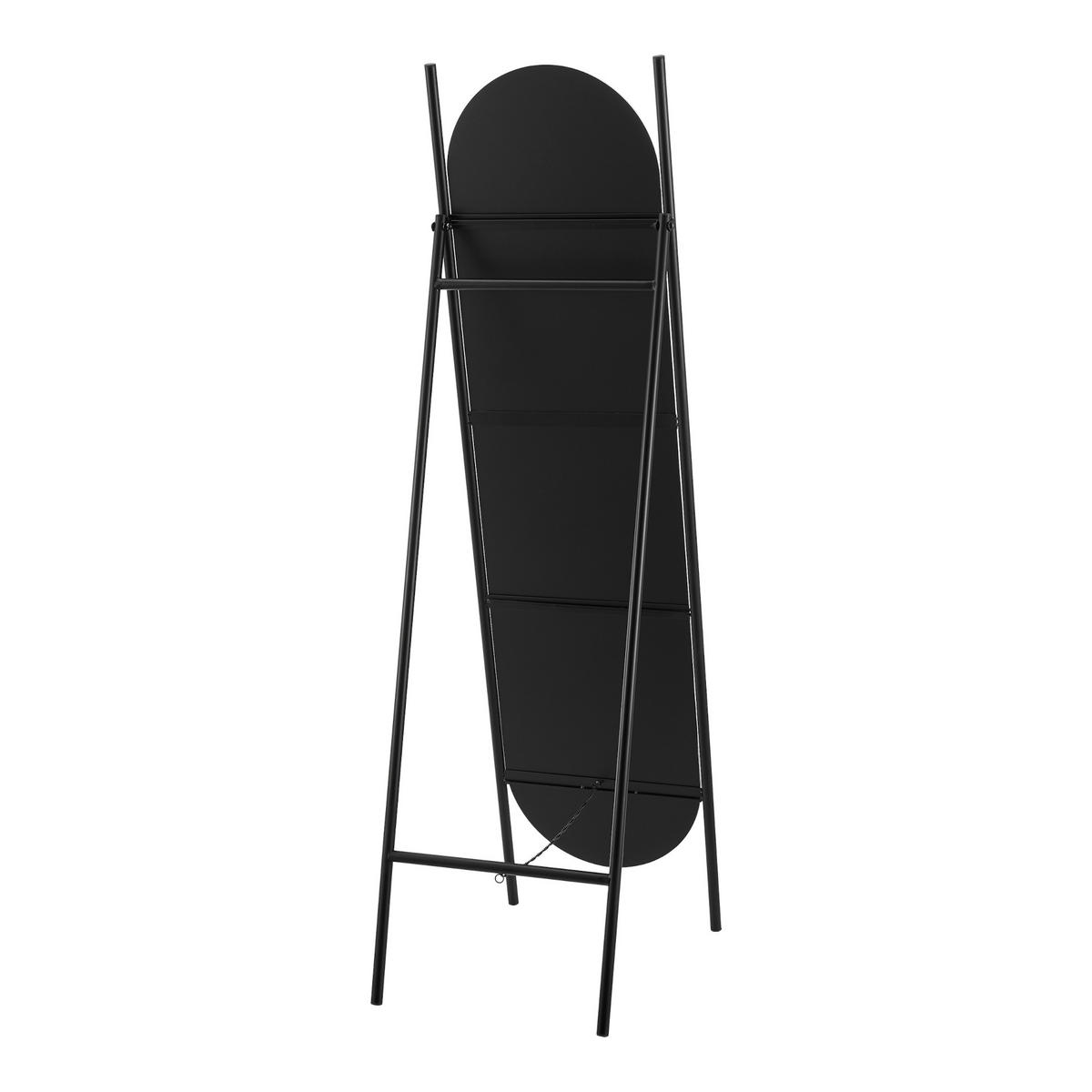 STANDSPIEGEL Fardella - Schwarz, Glas/Metall (36/150/140cm) - [en.casa]